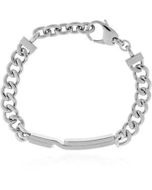 DIESEL Bracelet With Engraved Logo - White