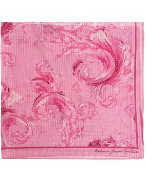 Versace Jeans Couture Scarf With 'Barocco' Pattern - Pink