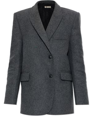 The Mannei Wool Blazer With A Single Vent - Black
