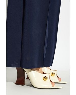 Lanvin Leather Heeled Mules - Blue