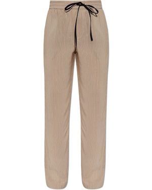 Victoria Beckham Striped Trousers - Natural