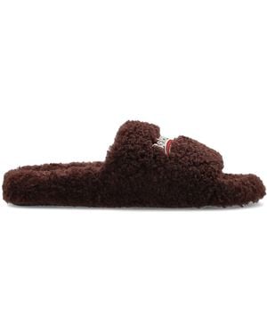 Balenciaga 'Furry' Slippers - Brown