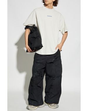 Balenciaga Cargo Pants With Vintage Effect - Black