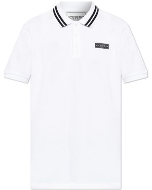 Iceberg Polo With Logo Patch - White