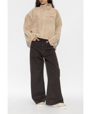 Amiri Denim Jacket With Stand-Up Collar - Natural