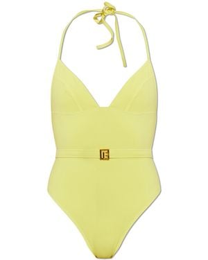 Balmain One-Piece Swimsuit - Yellow