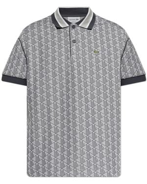 Lacoste Polo With Monogram - Grey