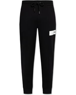 Moncler Joggers With Logo Patch - Black