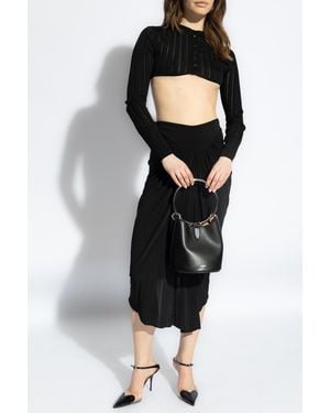 Alaïa Skirt With Draping - Black