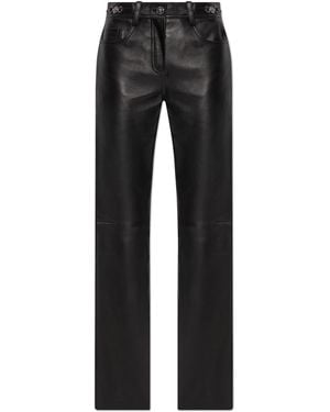 Versace Leather Pants - Black