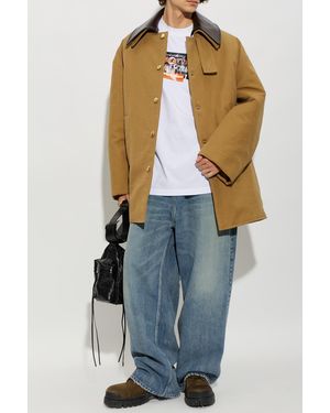 Balenciaga Short Coat With Pockets - Blue