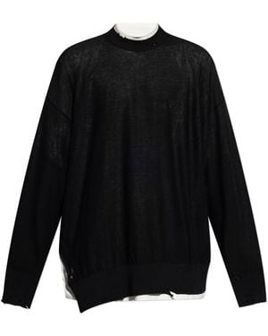 Balenciaga Jumper With A Vintage Effect - Black