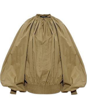 Balmain Loose-Fit Cotton Top - Natural