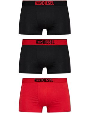 DIESEL Three-Pack Of Boxer Briefs 'Umbx-Damienthreepack' - Red
