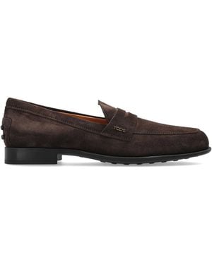 Tod's Suede 'Loafers' Shoes - Brown
