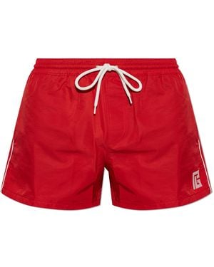 Balmain Swim Shorts - Red