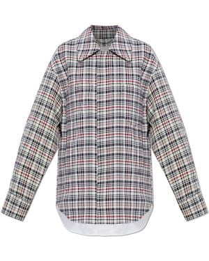 Victoria Beckham Checked Pattern Shirt - White