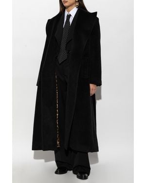 Dolce & Gabbana Belted Wool Coat - Black