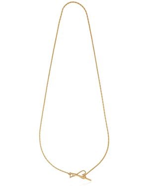 Ami Paris Logo Necklace - White