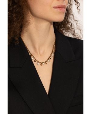 McQueen Brass Necklace - Black