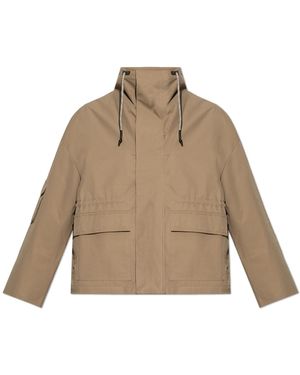 Rethinkit Studios Oversize Jacket With Stand-Up Collar - Natural