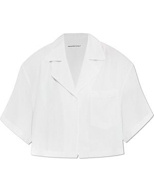 T By Alexander Wang Loose-Fit Shirt With Striped Pattern - White