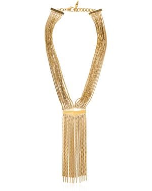 Jimmy Choo "Zandra" Necklace With Tassels - Metallic