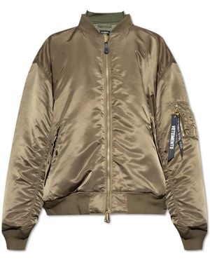 Vetements Oversized Reversible "Bomber" Jacket - Natural