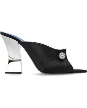 Lanvin Satin Heeled Mules - Black