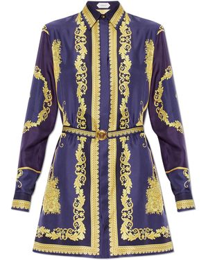 Versace Silk Dress - Blue