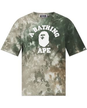 A Bathing Ape T-Shirt With Logo - Green