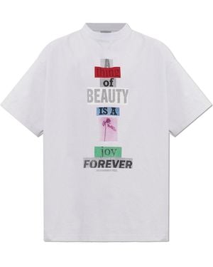Balenciaga Printed T-Shirt - White