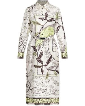 Tory Burch Silk Dress With Print - White