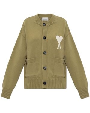 Ami Paris Cardigan With Pockets - Green