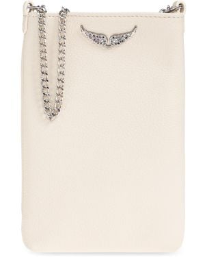 Zadig & Voltaire Leather Phone Case On A Chain - Natural