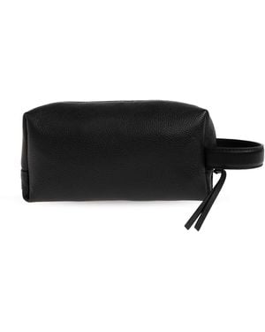 Jil Sander Leather Toiletry Bag - Black
