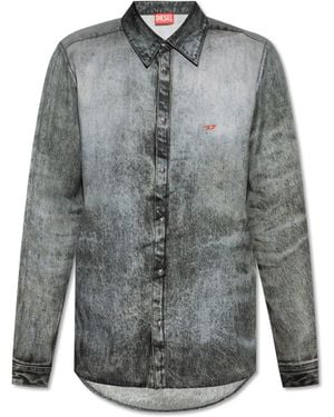 DIESEL Shirt 'S-Simply-Lkct' - Grey