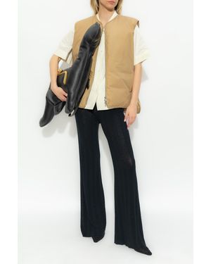 Jil Sander Wool Pants With Flared Legs - White