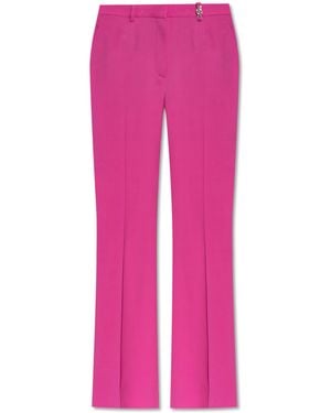 Versace Wool Pleated Trousers - Pink