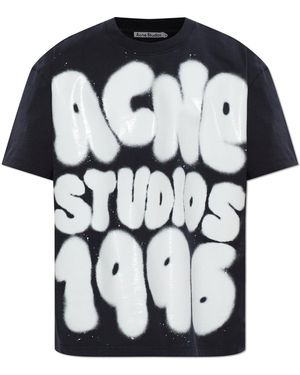 Acne Studios T-Shirt With Print - Black