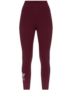 EA7 Leggings With Logo - Red