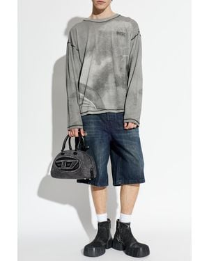 DIESEL 'D-Livery-W-Short' Denim Shorts - Gray