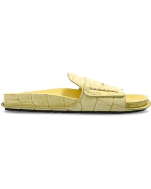 Jacquemus Suede Slides - Yellow