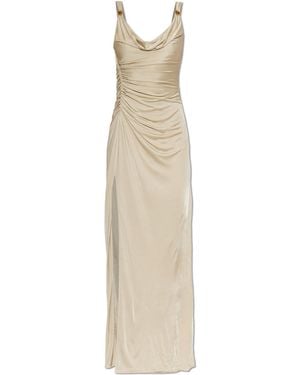 Versace Long Dress With A Slit - White