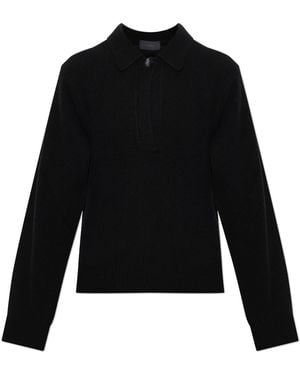 Haikure Wool Polo "Ash" - Black