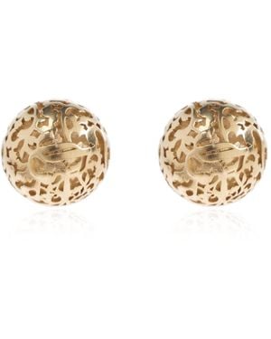 Jimmy Choo Earrings With Logo - Metallic
