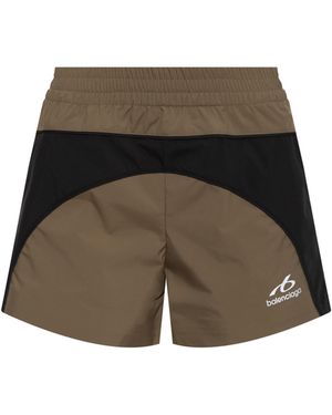 Balenciaga Shorts With Logo - Green