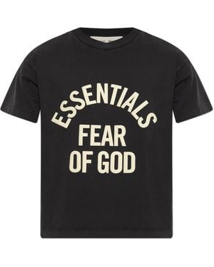 Fear Of God T-Shirt With Printed Logo - Black