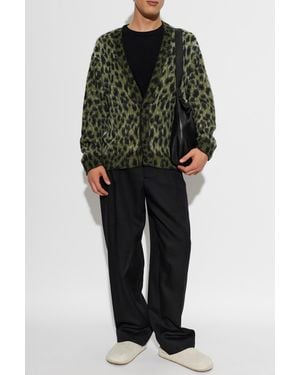 Laneus Animal Motif Cardigan - Black