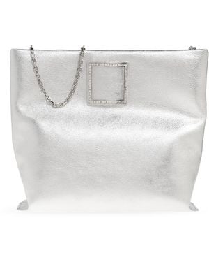 Roger Vivier Clutch Bag 'Trompette' - White